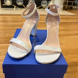 White Nearlynude Stuart Weitzman Shoes
